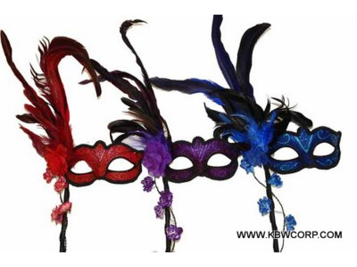Venetian Mask with Feathers & Flower | A Chorus Line