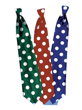Clown Tie (Red/White Dots)