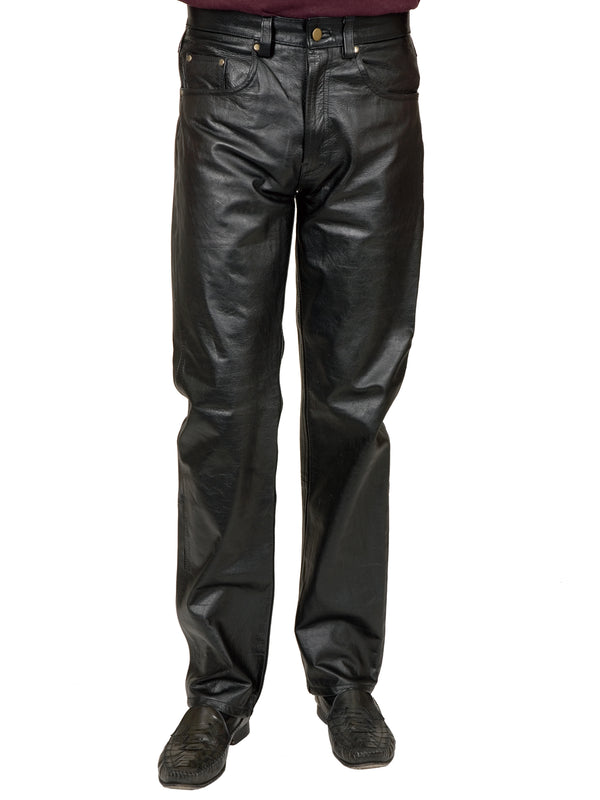 Mens Pleather Pants (Black)