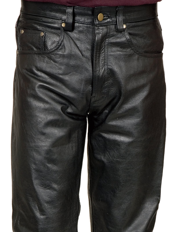 Mens Pleather Pants (Black)