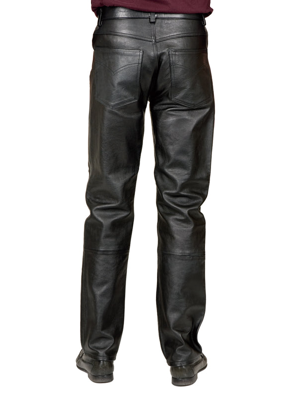 Mens Pleather Pants (Black)