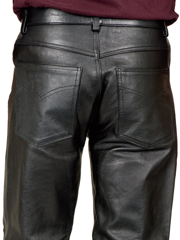 Mens Pleather Pants (Black)