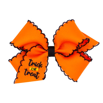Embroidered Trick or Treat Bow