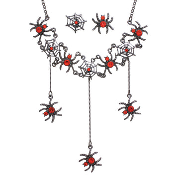 Spider Necklace and Earring Set