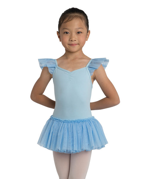 Penelope Flutter Sleeve Dress (Light Blue) Child 8/10 / Light Blue