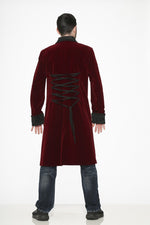 Deluxe Burgundy Velvet Coat w/Brocade Vest (Adult)