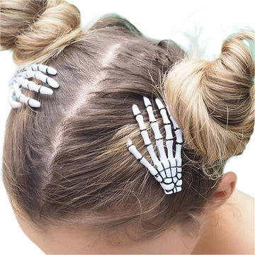 Skeleton Hands Clip Pair