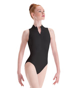 Zip Front Mock Neck Leotard (Child)