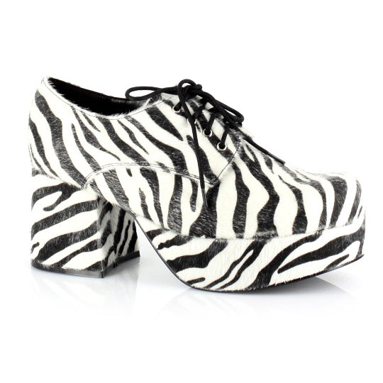 Zebra Pimp Platform Shoes (Men)