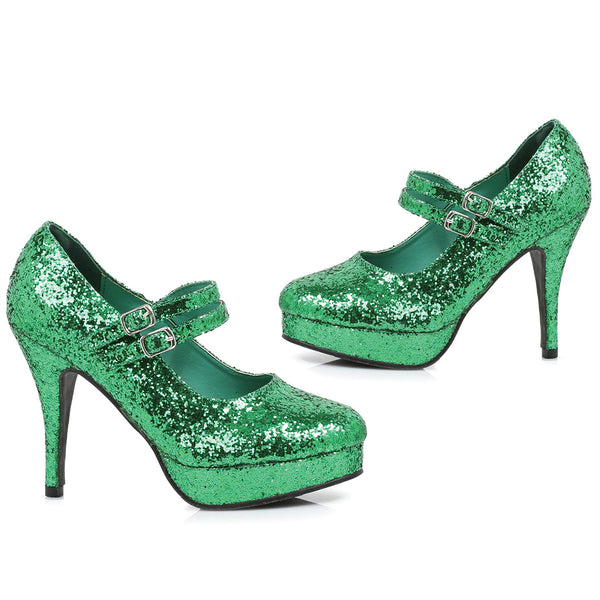 Green Glitter Pump