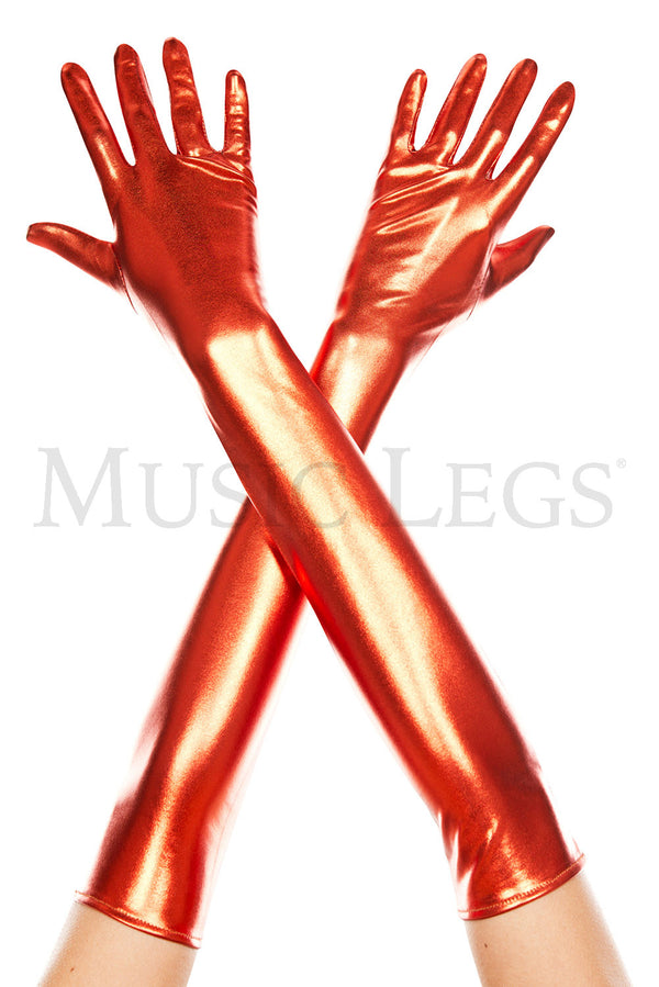Extra Long Metallic Gloves (Adult)