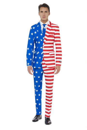 Anzug mit USA-Flagge (Herren) 