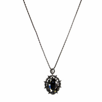 Black Rhinestone Glass Necklace