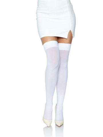 Opaque Nylon Thigh Highs