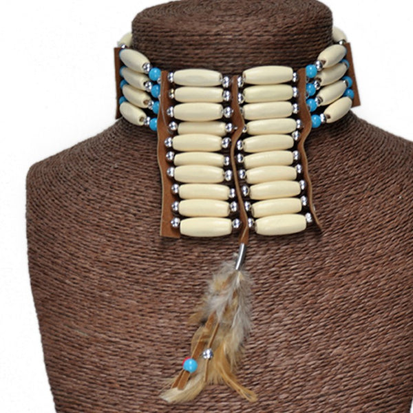 Tribal Choker with Feather