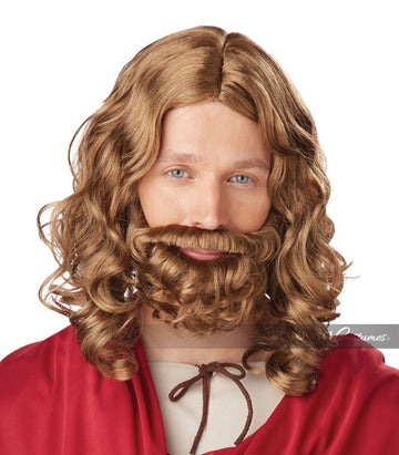 Jesus Beard & Wig Set