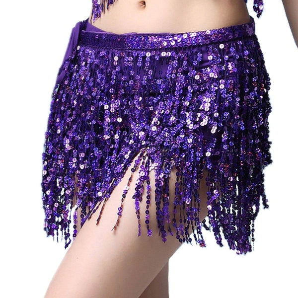 Belly Dance Sequin Tassel Wrap Skirt