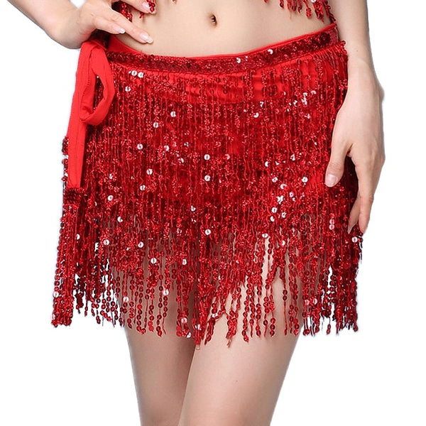 Belly Dance Sequin Tassel Wrap Skirt