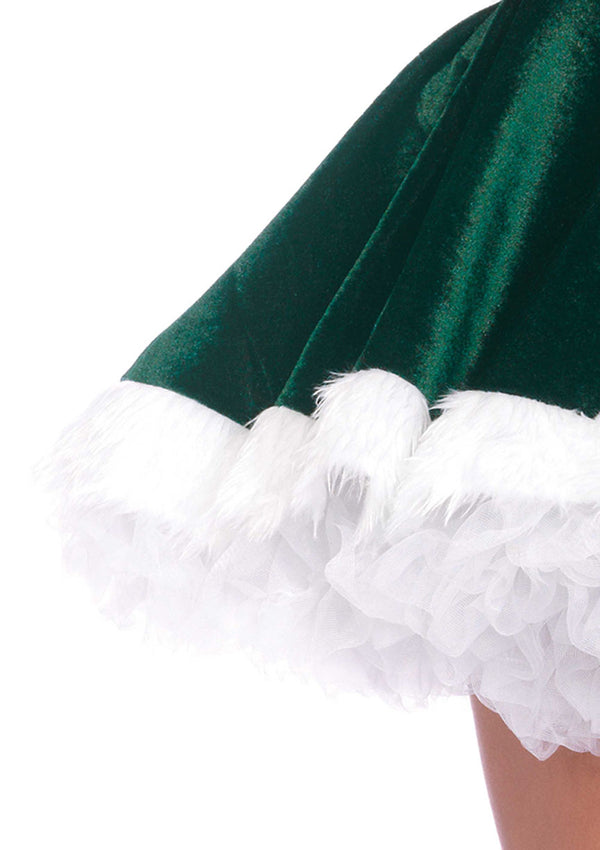 Süßes Weihnachtsfrau-Kostüm Grün (Erwachsene)
