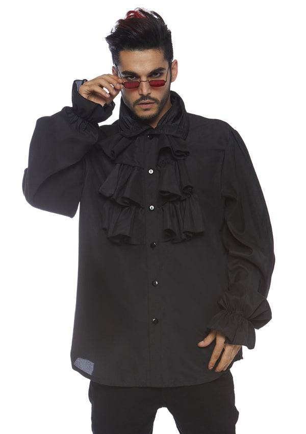 Ruffled Shirt Black (Adult)