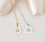 Necklace Circle Ballerina Cameo