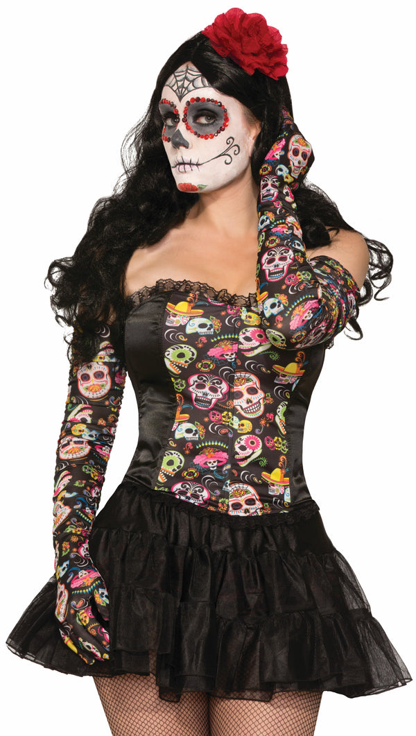 Day of the Dead Long Gloves
