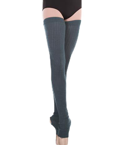 48" Ribbed Knit Legwarmer Stirrup Body Wrappers