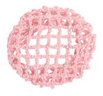 Crocheted Bun Cover with Rhinestones