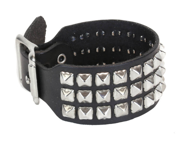 Studded Buckle Bracelet (3-row)