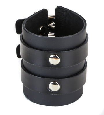 Lederarmband mit Schnalle (2-reihig)
