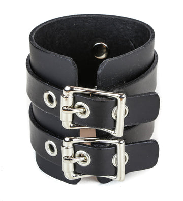 Leather Buckle Bracelet (2-line)