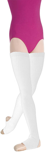 36" Beinwärmer aus Rippenstrick mit Steigbügel