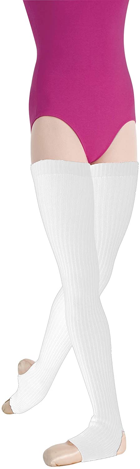 36" Beinwärmer aus Rippenstrick mit Steigbügel