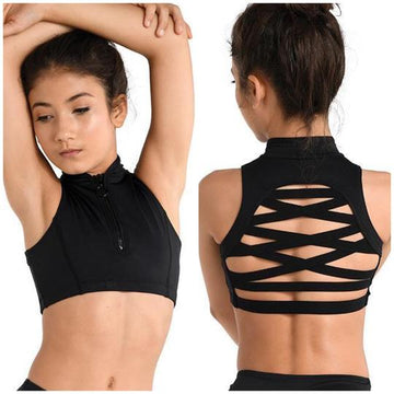 Zip Front Crop Top Danznmotion (Large Child)