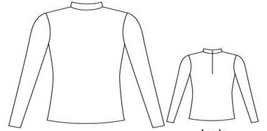 Long Sleeve Fitted Turtleneck Shirt (Adult)