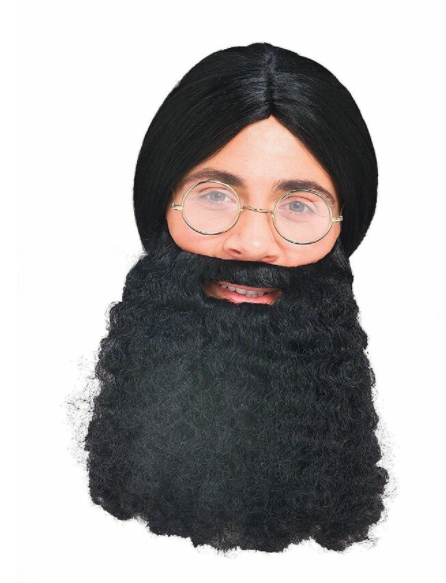 Wavy online beard black