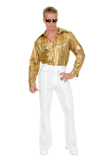 Gold Glitter Disco Shirt (Adult)