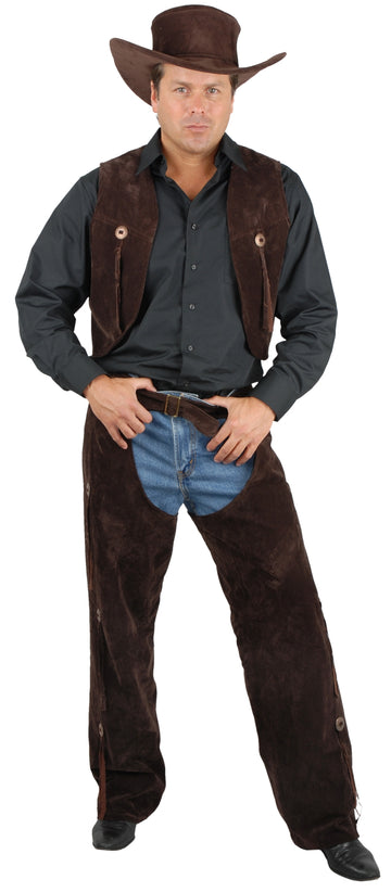 Sueded Chaps & Vest (Adult)