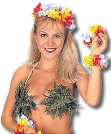 Bikinioberteil mit Farnblatt-Motiv