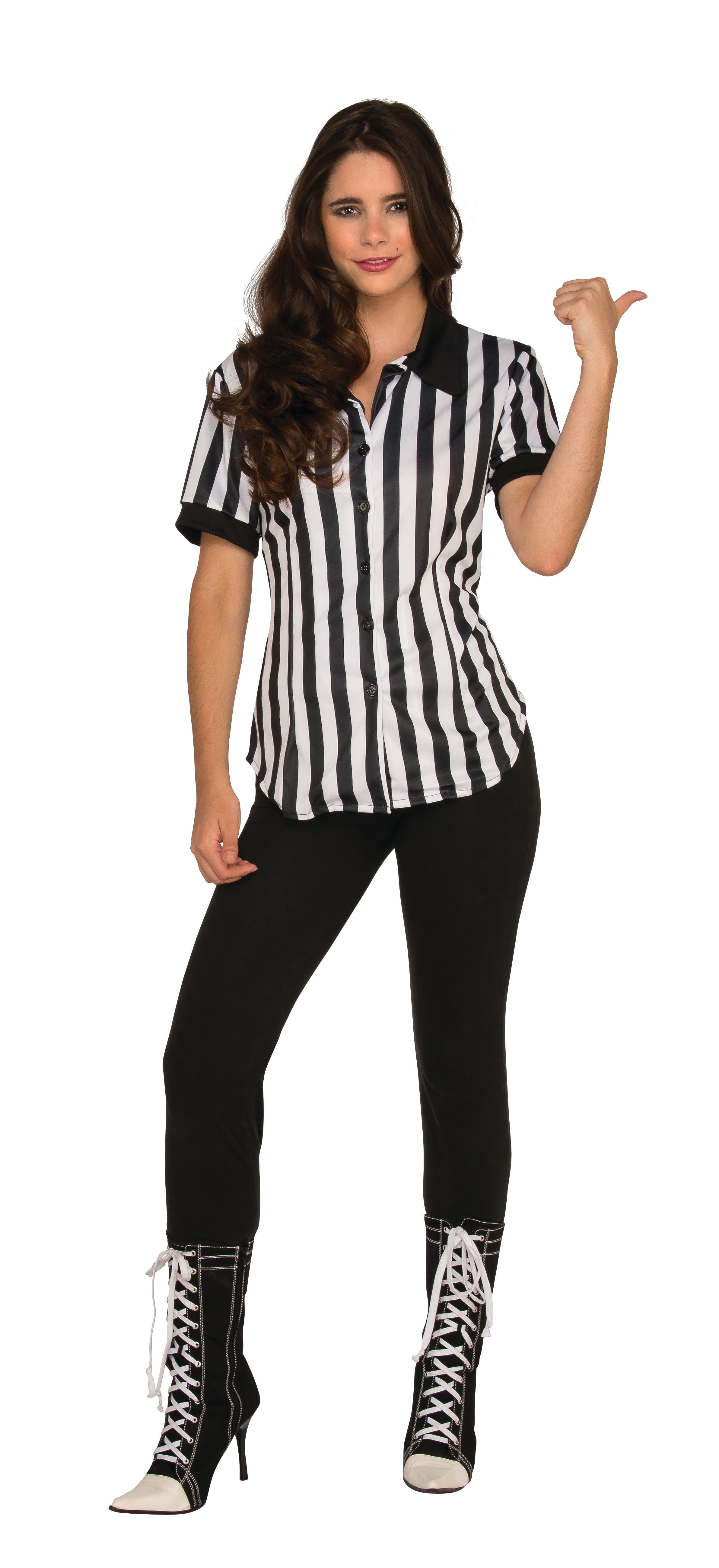 Referee Store | Elite Soccer Referee Jersey (Short or Long Sleeve) Black & White Adult 4X-Large +