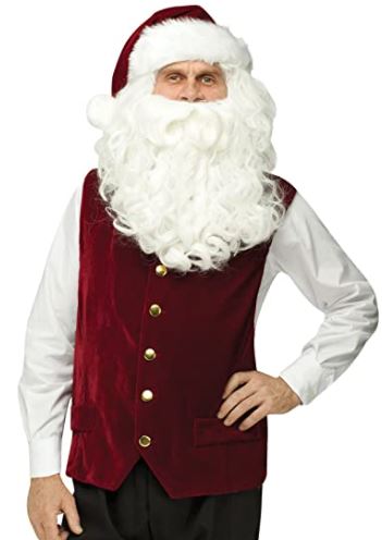 Set aus Weihnachtsmannweste und -mütze (Erwachsene)