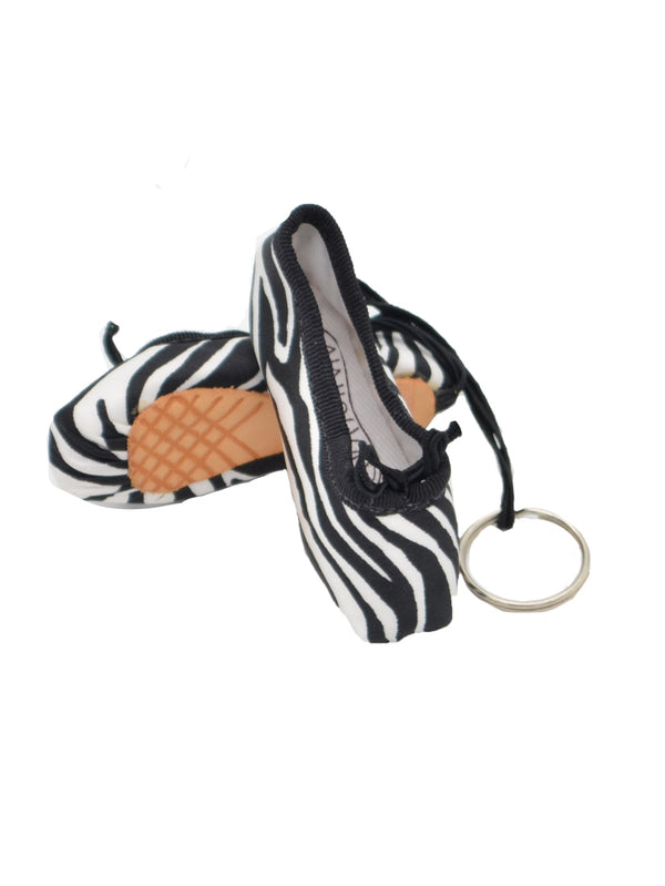 Spitzenschuh-Schlüsselanhänger - Zebra