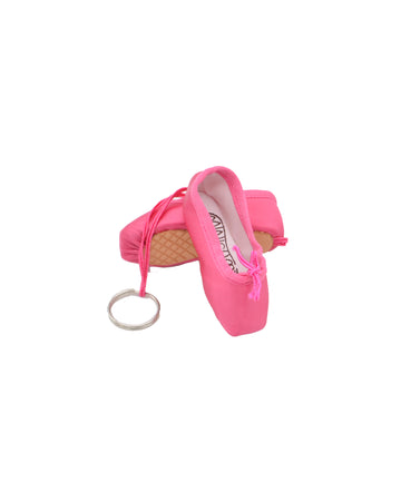 Pointe Shoe Keychain - Hot Pink
