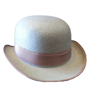 Gray Bowler Hat