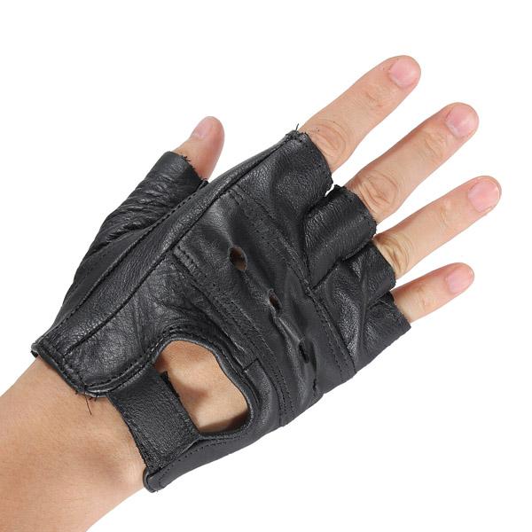 Lightweight Leather Biker Gloves