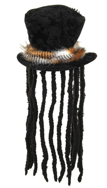 Witch Doctor Plush Hat with dreads