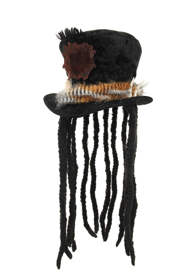 Witch Doctor Plush Hat with dreads
