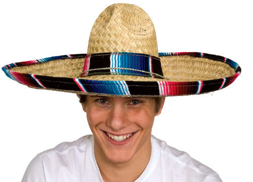 Sombrero mit Serape-Besatzband (Erwachsene)