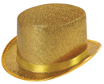 Gold Glitter Top Hat