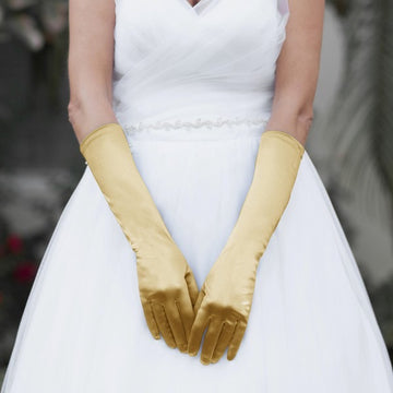 Gold Satin Gloves (Adult)